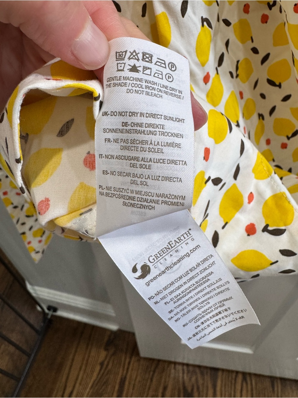 Boden Shirt Dress Size 4R White Lemon Print Anastasia Button Down Belt Like New - Picture 8 of 9